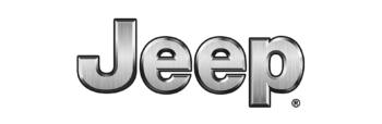 Logo da Jeep em metal escovado